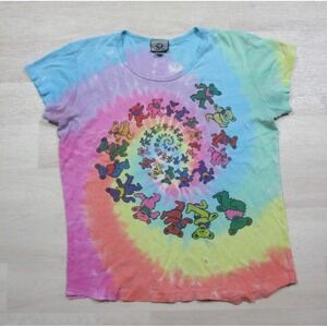 Vintage Grateful Dead Tie Dye T Shirt Dancing Bears 1997‎ (XL) Womans Spiral